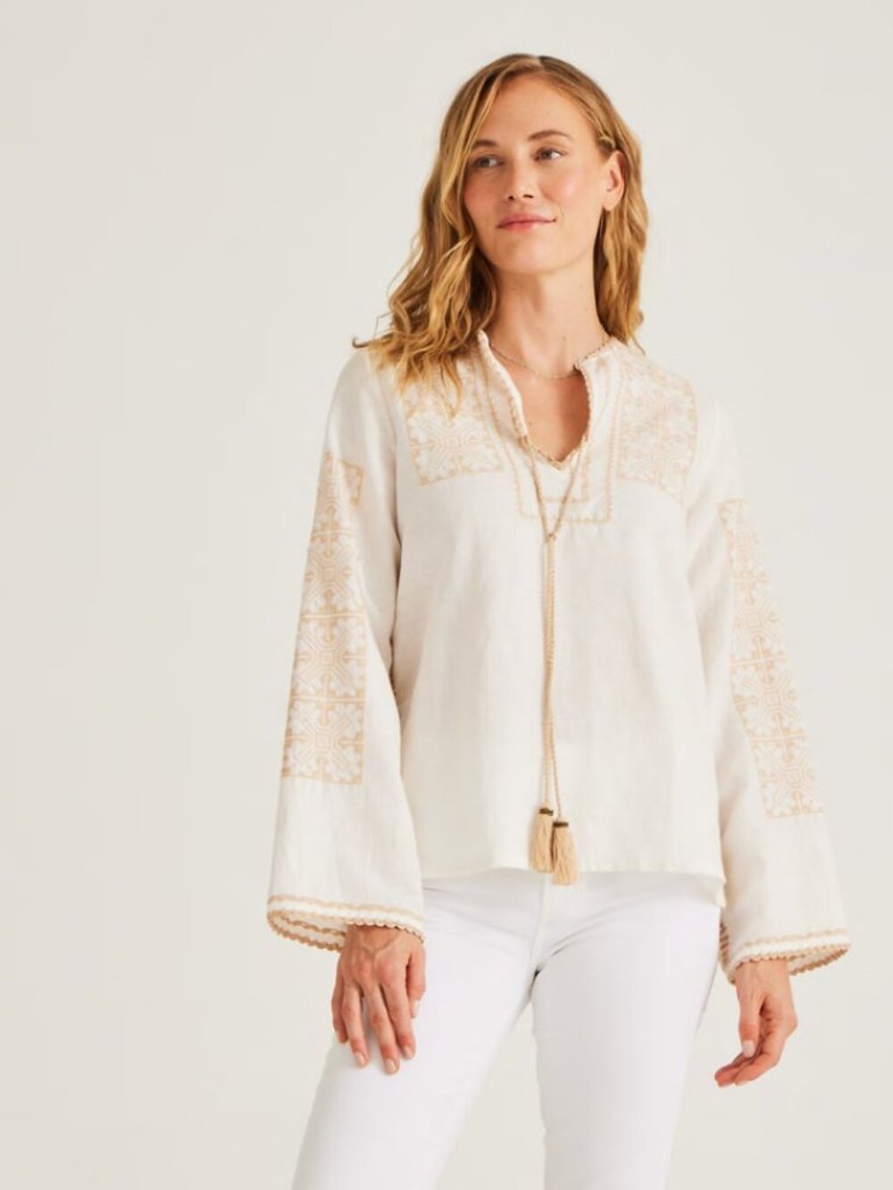 Cassandra Top - White/Beige